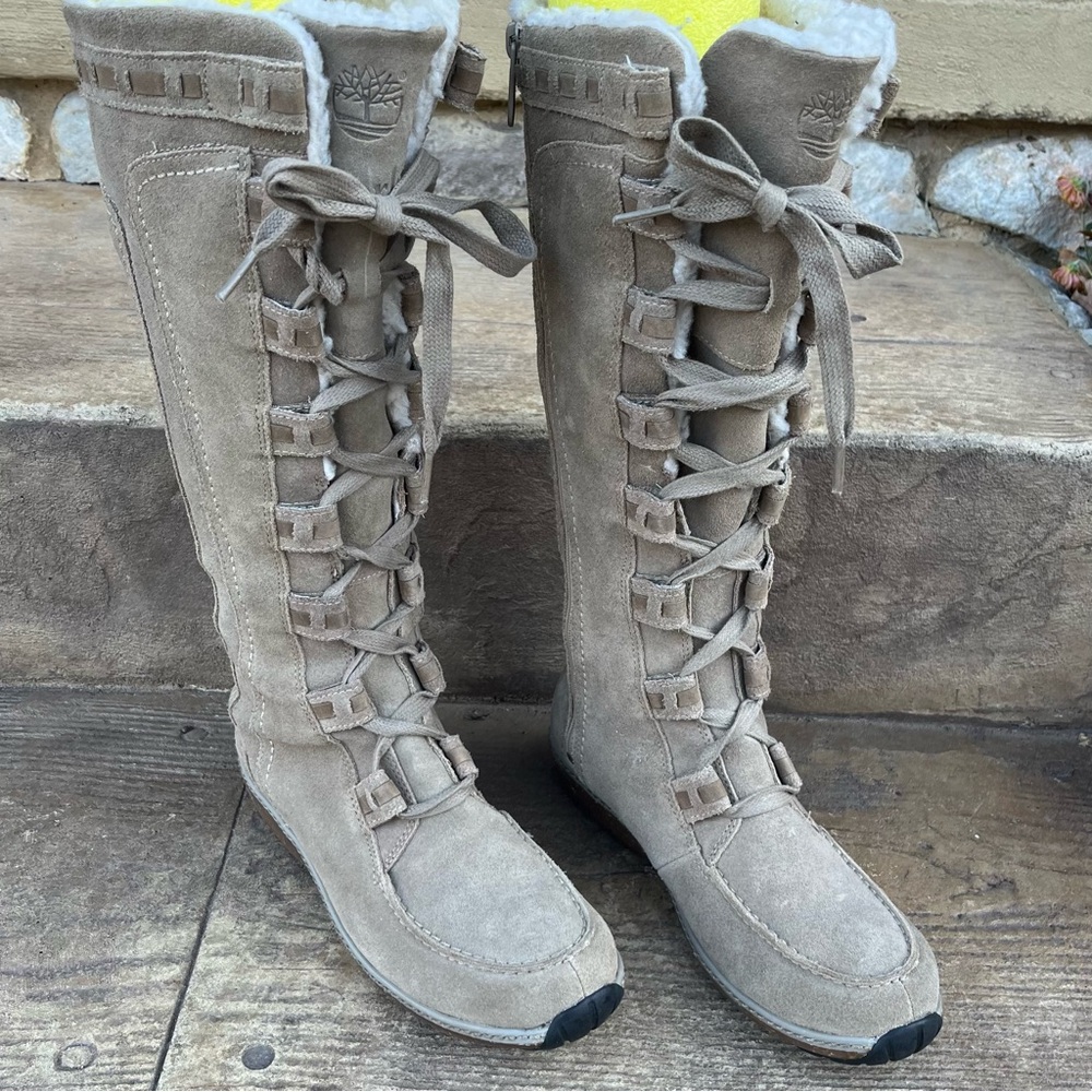 Timberland Women's
Earthkeepers Granby Tall
Boot Sz US 7.5 Beige
8448A Lace Up